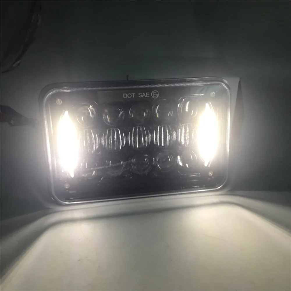 2X черного цвета 4x6 светодиодный проектор фар 5D 45W морской Светодиодный луч