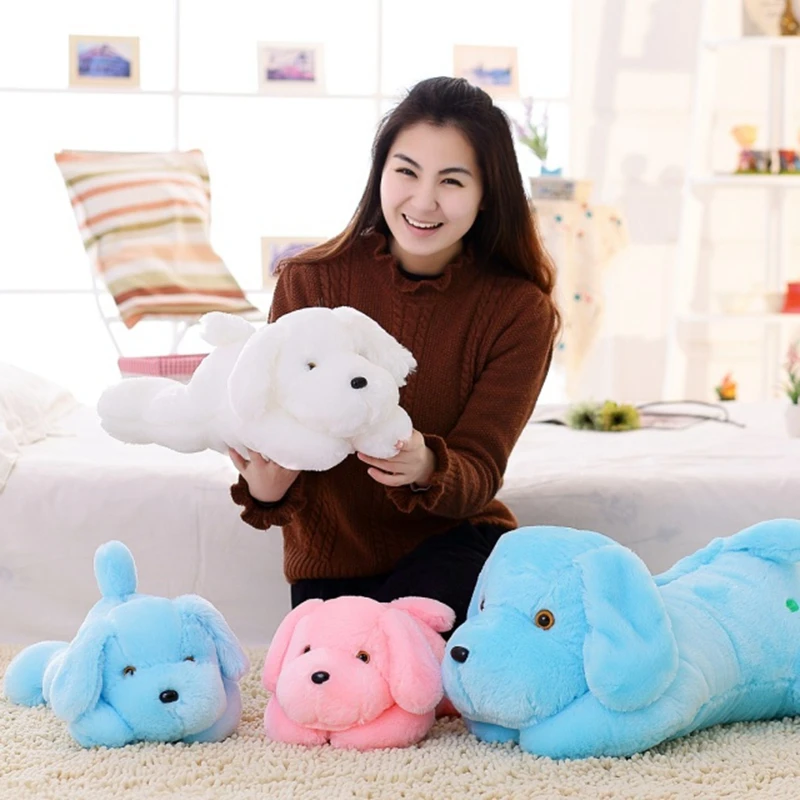 50 см светящаяся собака плюшевая кукла красочные светодиодные светящиеся собаки