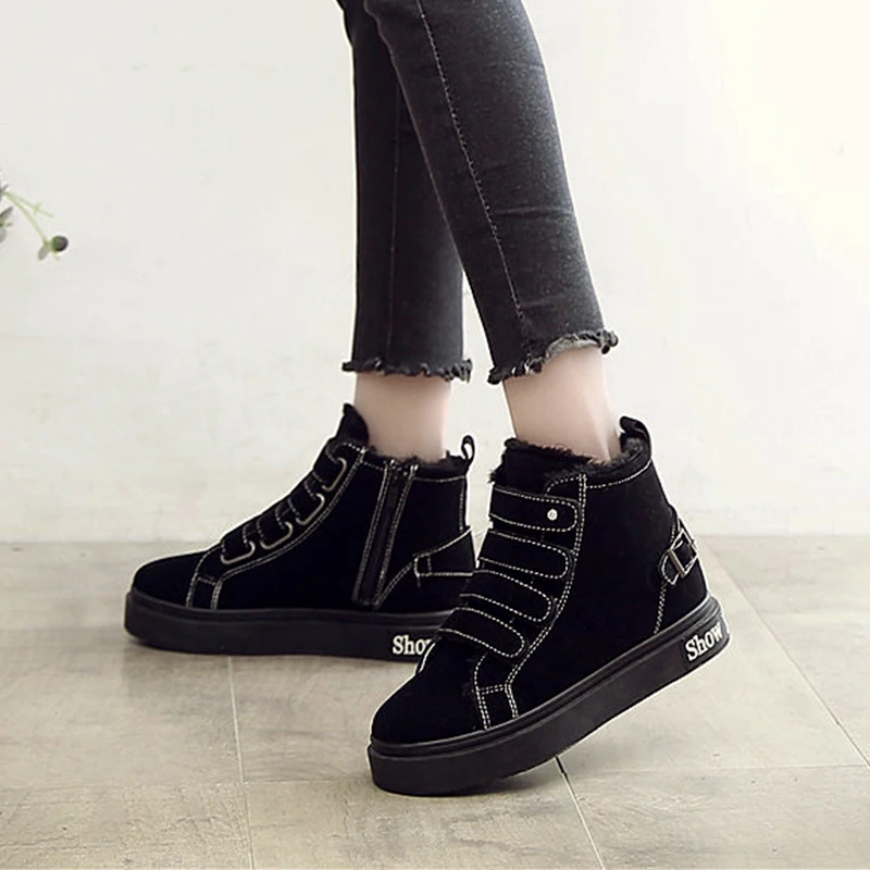 Chaussures femme зимние сапоги на платформе черный кружево до женская повседневная