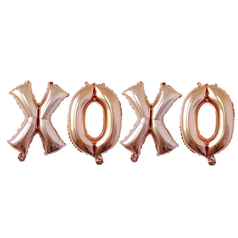 5 комплектов розовые золотые серебряные фольгированные шары XOXO возлюбленные
