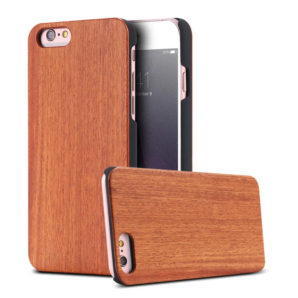 Cherry Wood Чехол KISS из натуральной кожи, деревянный ящик для iPhone 8, 7, 6, 6 S, X, XS, Max, XR, 5S, бамбуковый чехол для samsung S8, S9 Plus, S6, S7 Edge - Цвет: Cherry Wood