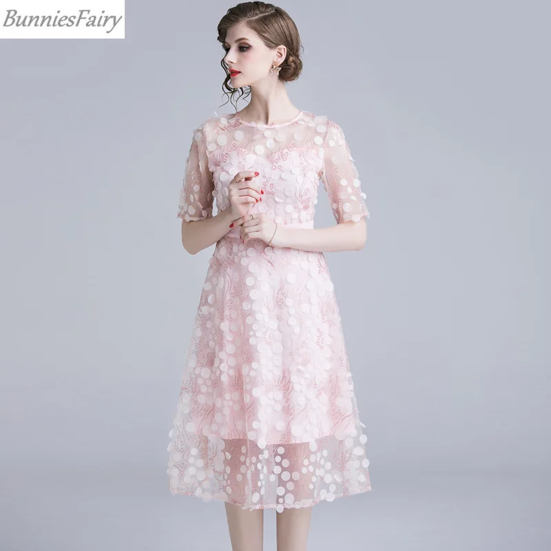 BunniesFairy 2019 летнее женское платье знаменитостей сладкая фея принцесса горошек 3D