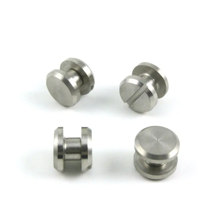 20 Set 8*3mm  304 Stainless Steel Rivet Chicago Screw for Leather Craft Flat Head