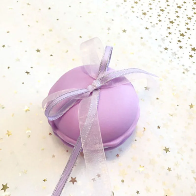 Purple AVEBIEN милый дизайн Макарон Подарочная коробка конфет вечерние украшения детский сувенир для детского душа Свадебные украшения - Цвет: Purple