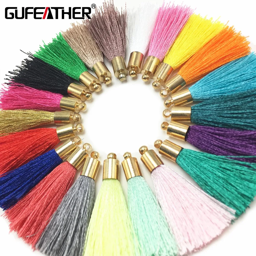 Шелковые кисточки GUFEATHER L32/4 см с кисточками золотистая шляпа аксессуары для