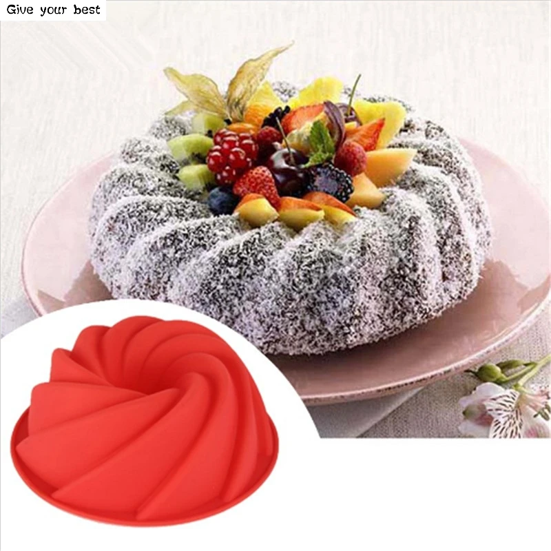 19*8 см большая вихревая Форма силиконовые масла формы для выпечки Кухонные