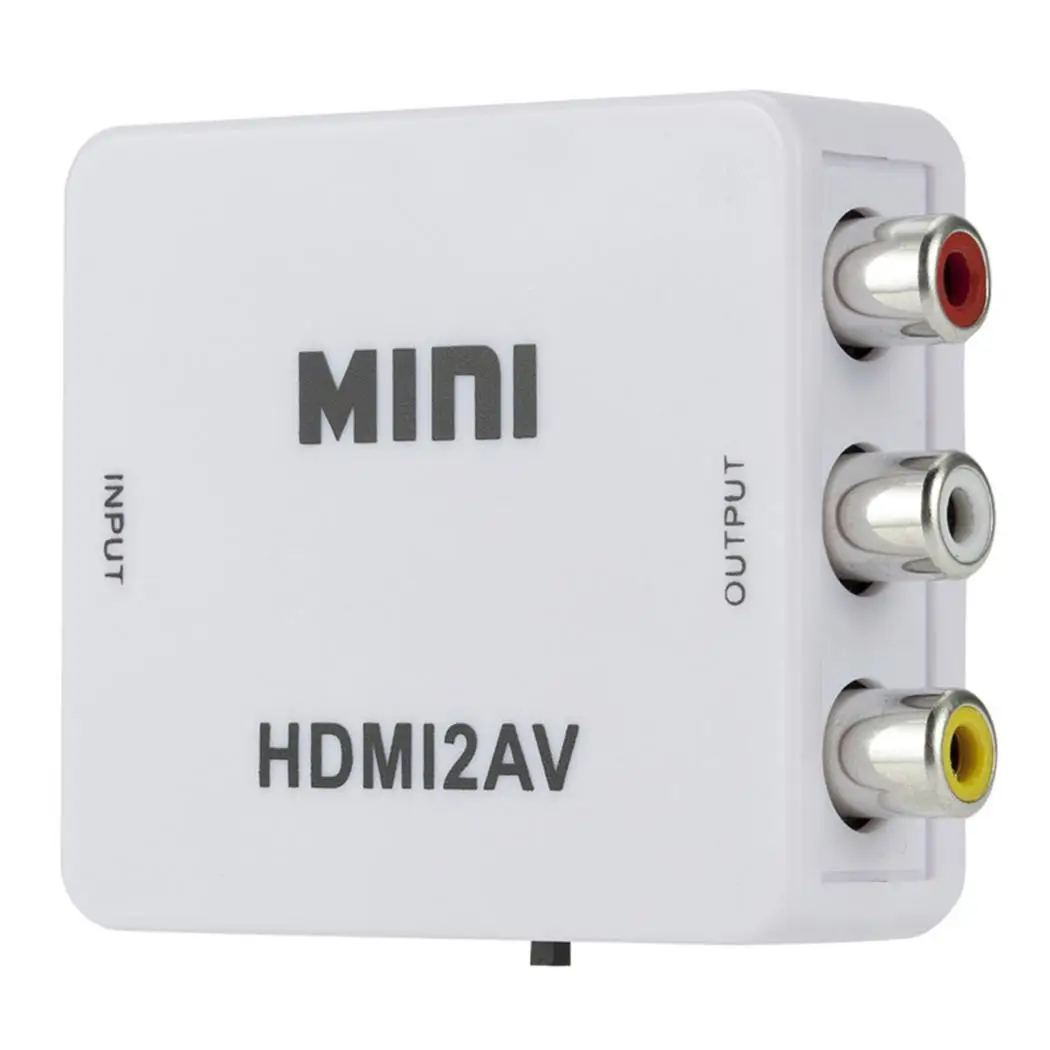 1080 P Мини hd конвертер коробка HDMI желтый/красный/белый Тип Женский 40g к AV RCA CVBS