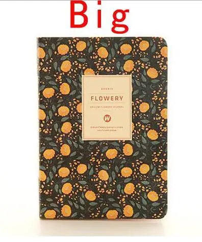 Bblack 1P милый дневник из искусственной кожи с цветочным рисунком, дневник с расписанием, блокнот, блокнот, бумажный блокнот, еженедельные аксессуары для планировщика 01605 - Цвет: Bblack