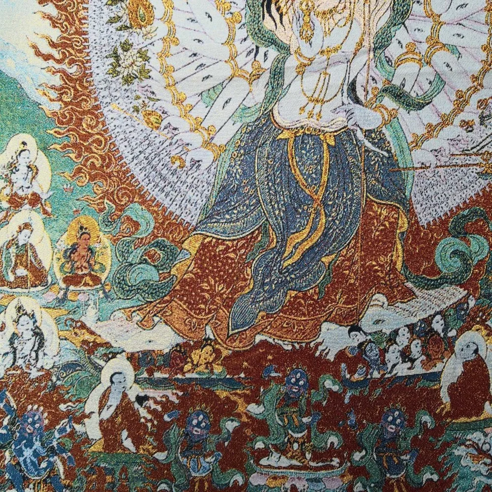 Китайская старая тибетская шелковая танка подвесная картина фэншуй тибетский