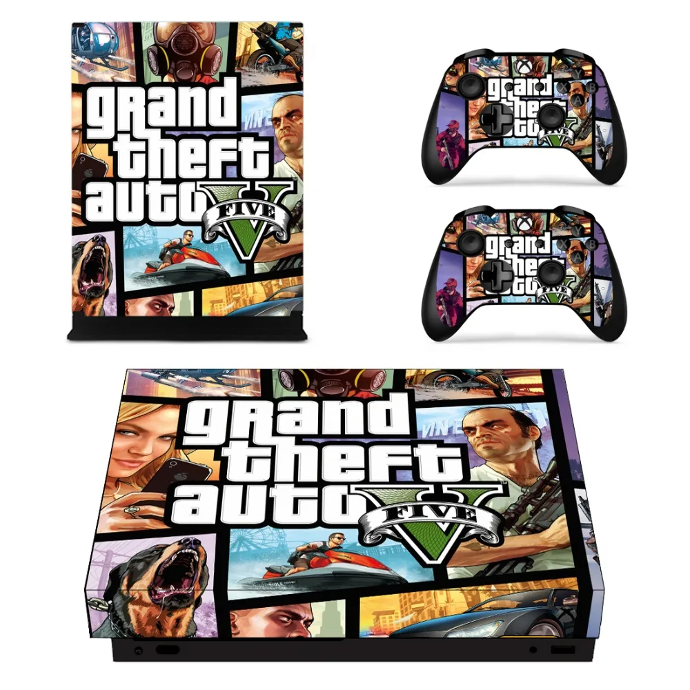 Grand Theft Auto V GTA 5 Лицевая панель кожаная консоль и наклейка на контроллер для