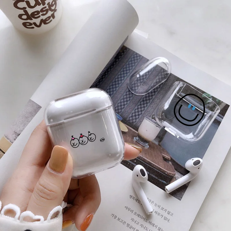 Милый чехол для Apple airpods с мультяшными персонажами беспроводные Bluetooth наушники