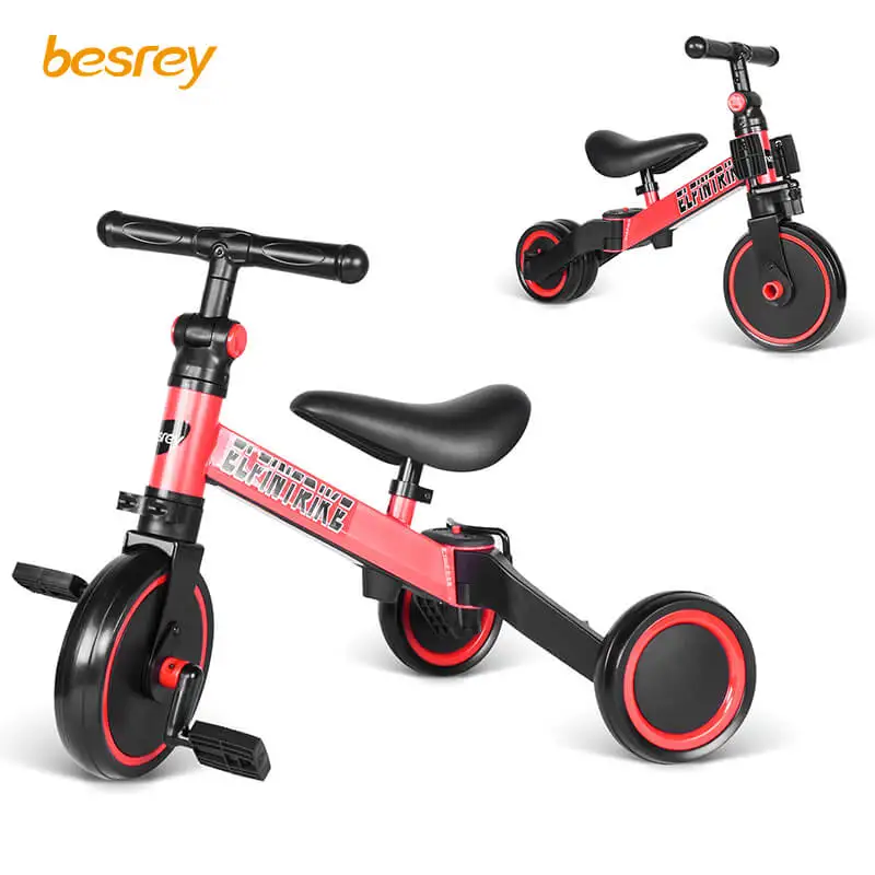 BR-C7273 Besrey Дети 3 в 1 Trike легкий младенческий велосипед баланс велосипед ходунки для детей в возрасте от 2 до 5 лет Крытый Открытый - Цвет: BR-C7273