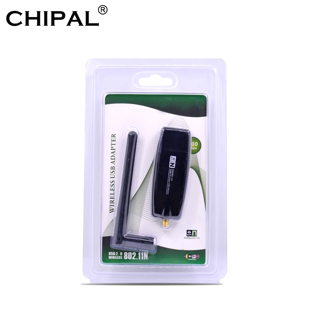Беспроводная сетевая карта CHIPAL 300 Мбит/с RTL8192 м внешний USB Wi Fi адаптер антенна