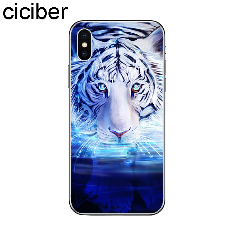 ciciber Animal Tiger Coque For iPhone 7 Case 8 6S Plus X XR XS Max Phone 5S SE Soft Silicone for iphone 11 Pro Cover |