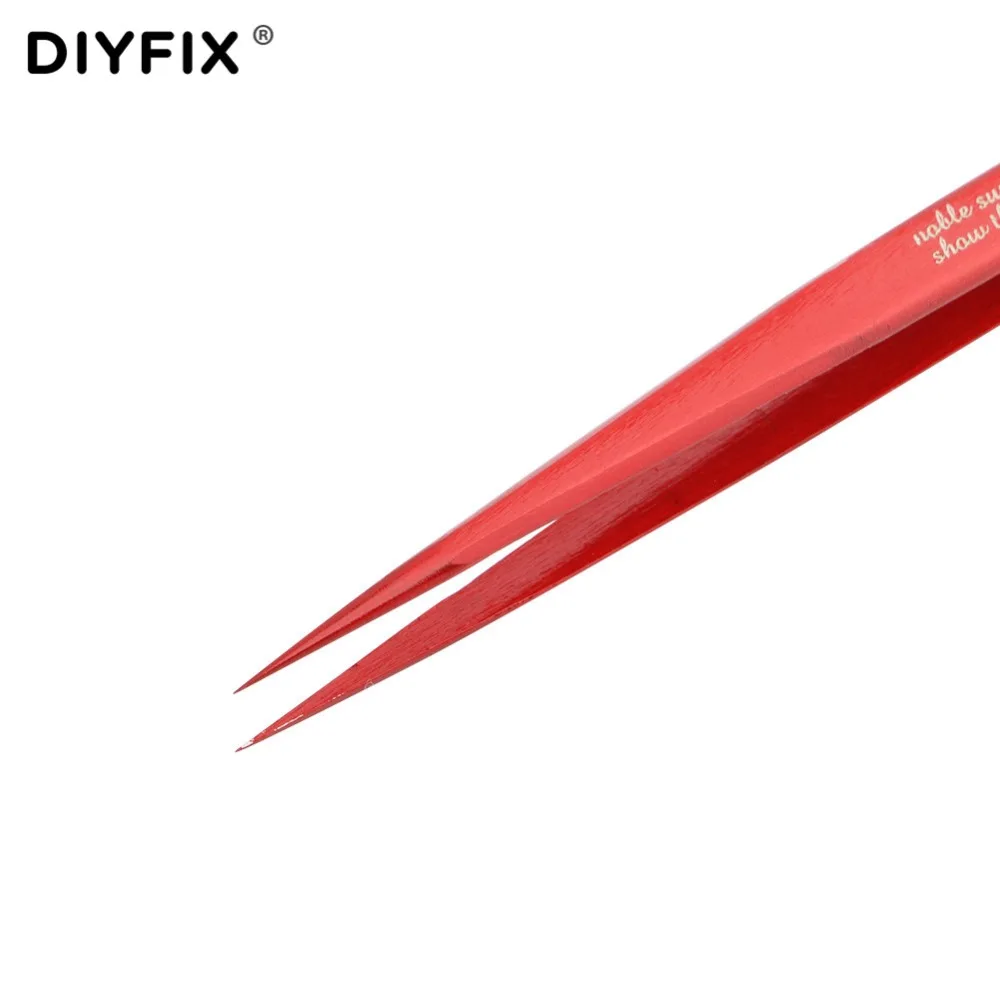 DIYFIX ультра точность Прямой пинцет антимагнитный с гальваническим покрытием