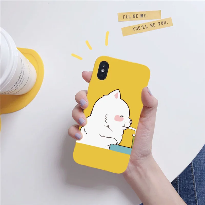 Прекрасный кот для iphone 6 6S 7 8 Plus10 ТПУ прекрасный и красивый мультфильм животных