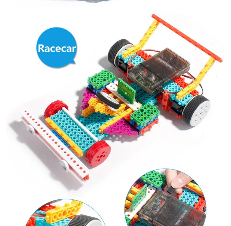 RC робот игрушки 4 в 1 237 шт DIY составное здание Блоки Танк воин Гоночная машина дистанционного управления игрушки Детские Стволовые развивающие игрушки