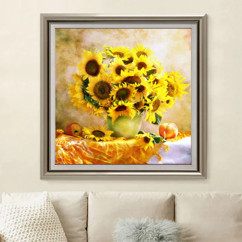 5D Magic Cube Алмазная вышивка с рисунком подсолнуха крестиком Детские краски по