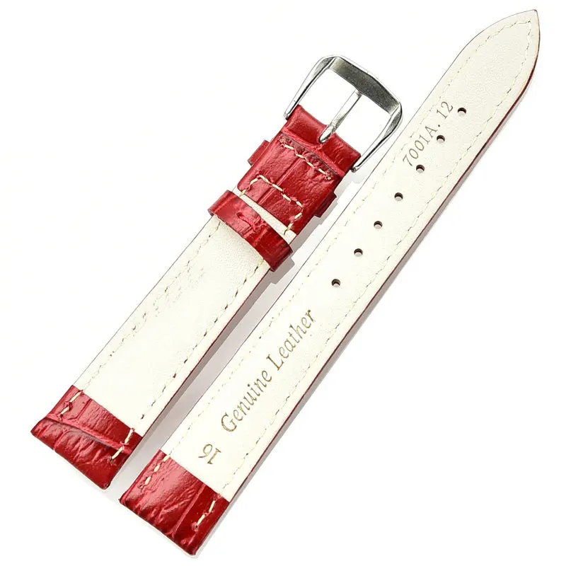 Белый и красный Дамский модный универсальный ремешок для часов Ремешок мужских