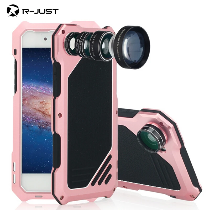Оригинальный R-JUST чехол для телефона iPhone 7 8 Plus 4 &amp 5 макро объектив камеры 3 в 1