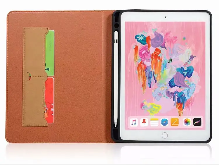 Чехол для нового iPad 2018 2017 9 7 дюймов Pro с держателем карандашей умный кожаный