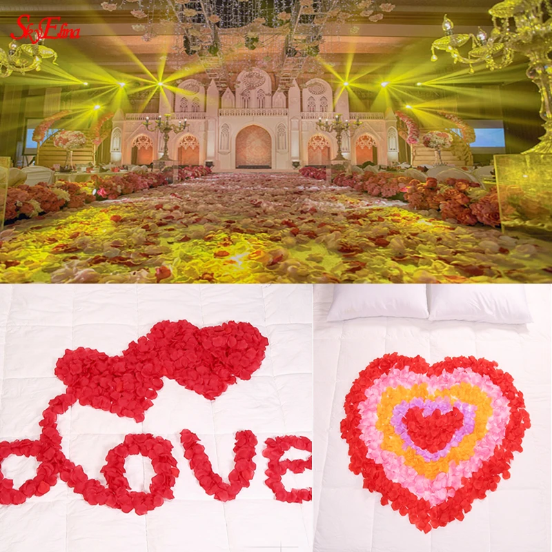 Оптовая Продажа 1000 шт./5000 шт. Свадебные лепестки роз декоративные цветы из