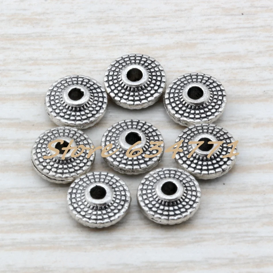 Горячая распродажа! Круглые бусины в горошек из цинкового сплава 8 х3 мм 20 шт. |