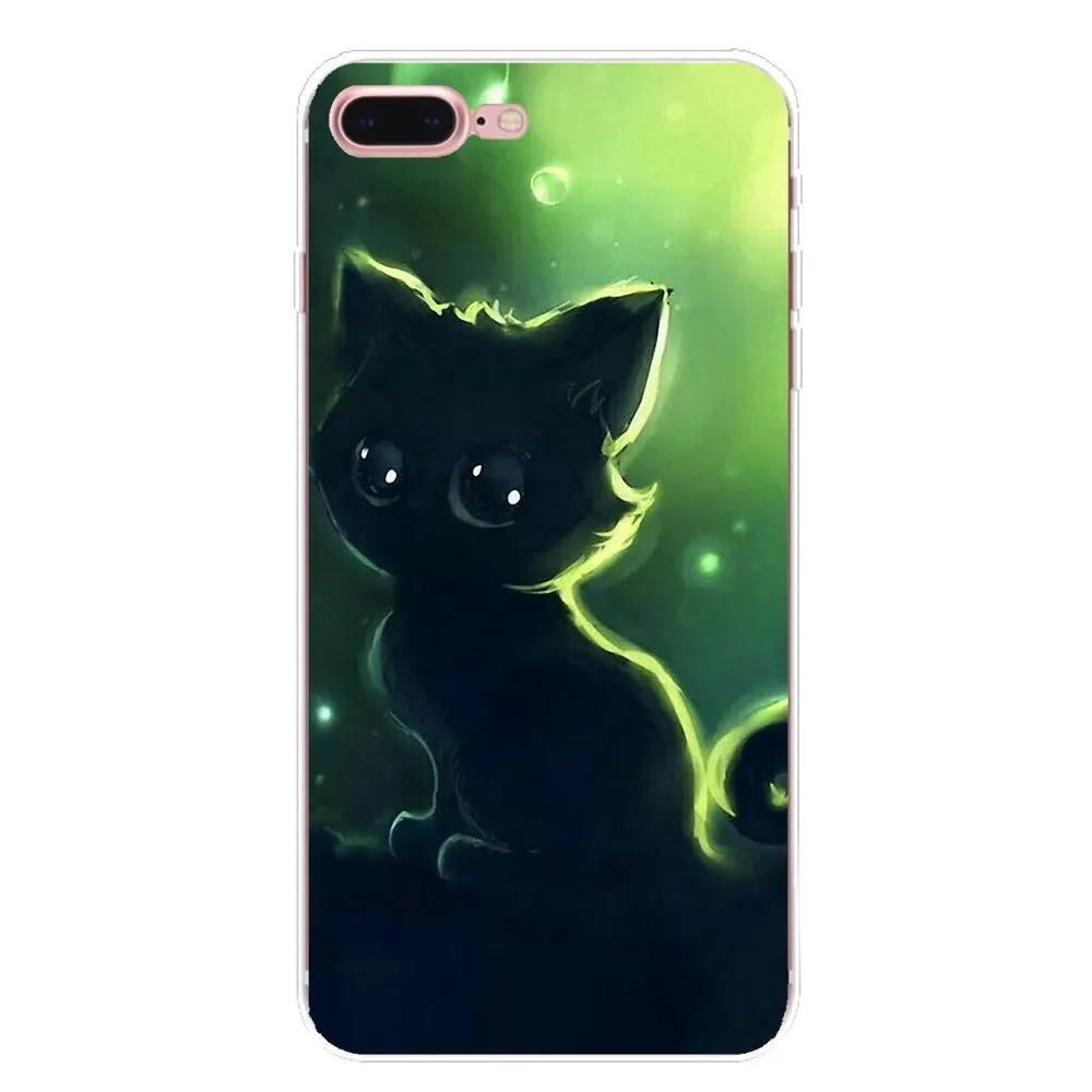 For Samsung Galaxy S2 S3 S4 S5 MINI S6 S7 edge S8 S9 Plus Note 2 3 4 5 8 Coque Fundas cute white cat Silicone Phone Shell Cover |