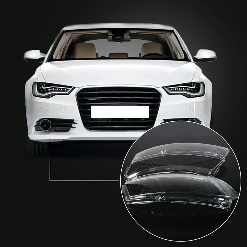 1 пара передняя левая и правая Автомобильная фара крышка объектива для Audi A6 C6 06
