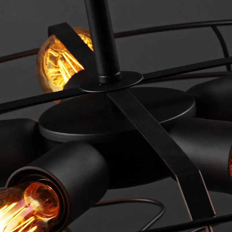 Винтажный потолочный светильник в стиле ретро с промышленным вентилятором