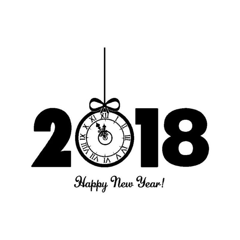 2018 счастливого Нового года Счастливого Рождества Наклейка на стену домашний
