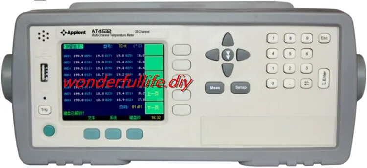 

32 Channels Industrial Thermocouple Thermometer Accuracy 0.2% RS232C and USB Interface Industrial Temperature Data Logger