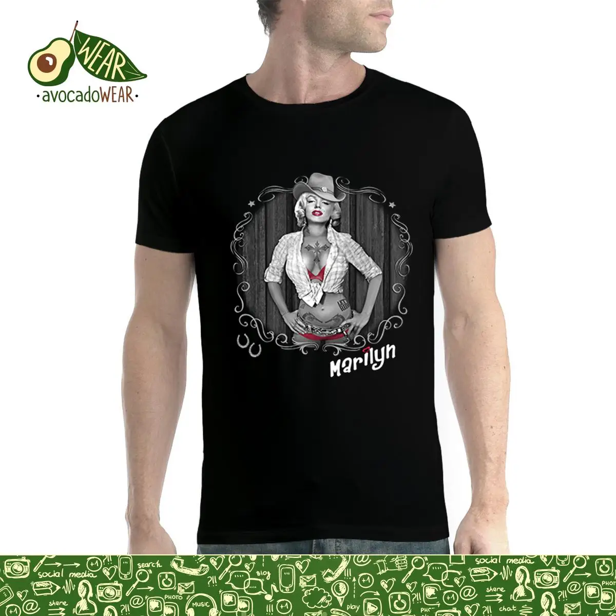 Мужская футболка Marilyn Monroe с капюшоном Cowgirl стильная повседневная гордостью новая