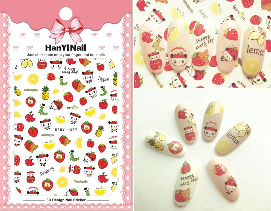 HANYI079 Для девочек с изображением мультипликационных персонажей! Лак для ногтей задний клей деколь декорации дизайн ногтей стикер для ногтей Советы красоты - Цвет: HANYI079