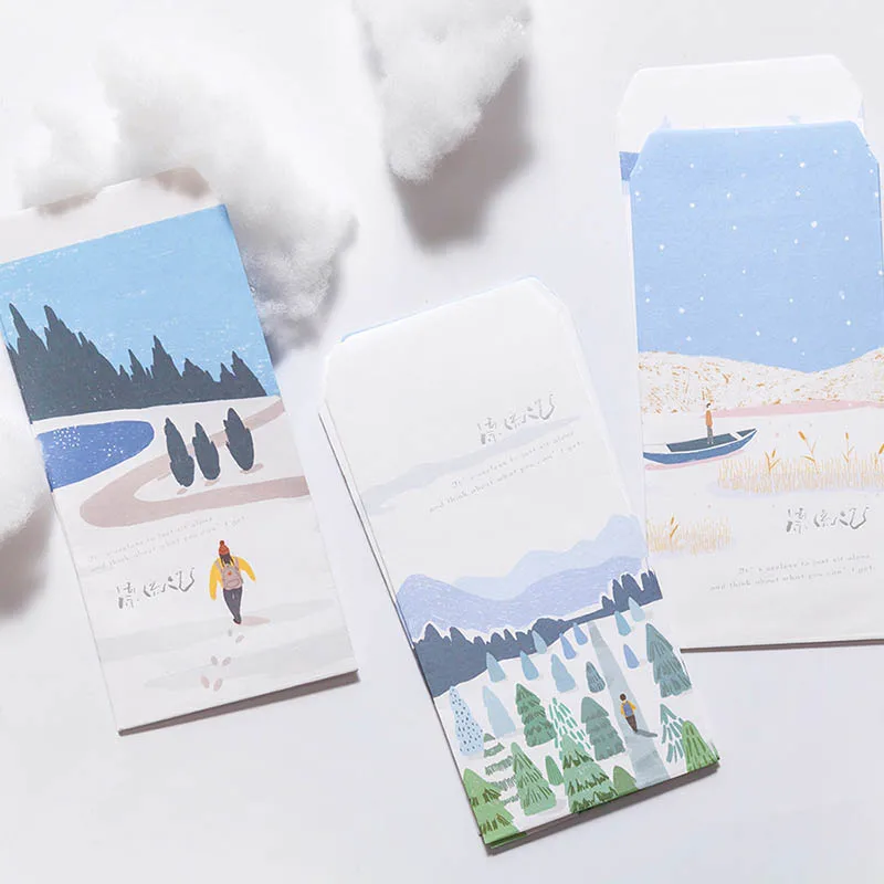 9Pcs/Set Cute Chinese Style For Card Scrapbooking Gift 3 Envelops+6 Writting Paper Envelope Making Colored Greeting Cards Gifts |
