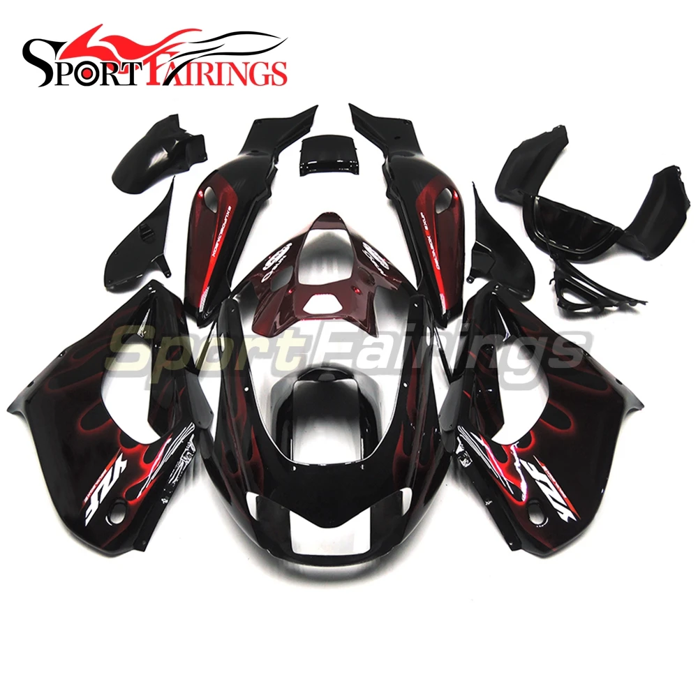 

Black Red Flames Fairings For Yamaha YZF1000R Thunderace 97 98 99 00 02 03 04 05 06 07 Motorcycle Fairing Kit ABS Body Plastic