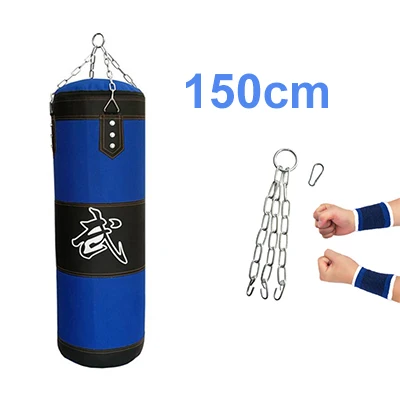 150cm 60/80/100/120/150/200 см утолщенный синий; Тканевая обувь; боксерская груша незаполненные блины для кроссфита Heavy Duty боксерских мешков Муай Тай Boxsack мешок с песком для фотостудии видео фото - Цвет: 150cm