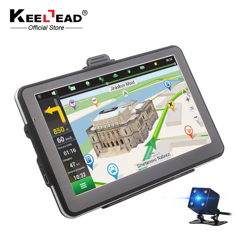Экран KEELEAD 7 &quotHD Автомобильный GPS навигатор 800 МГц ЦП 128 МБ/256 Мб ОЗУ 4 ГБ/8 Гб ПЗУ NAV +