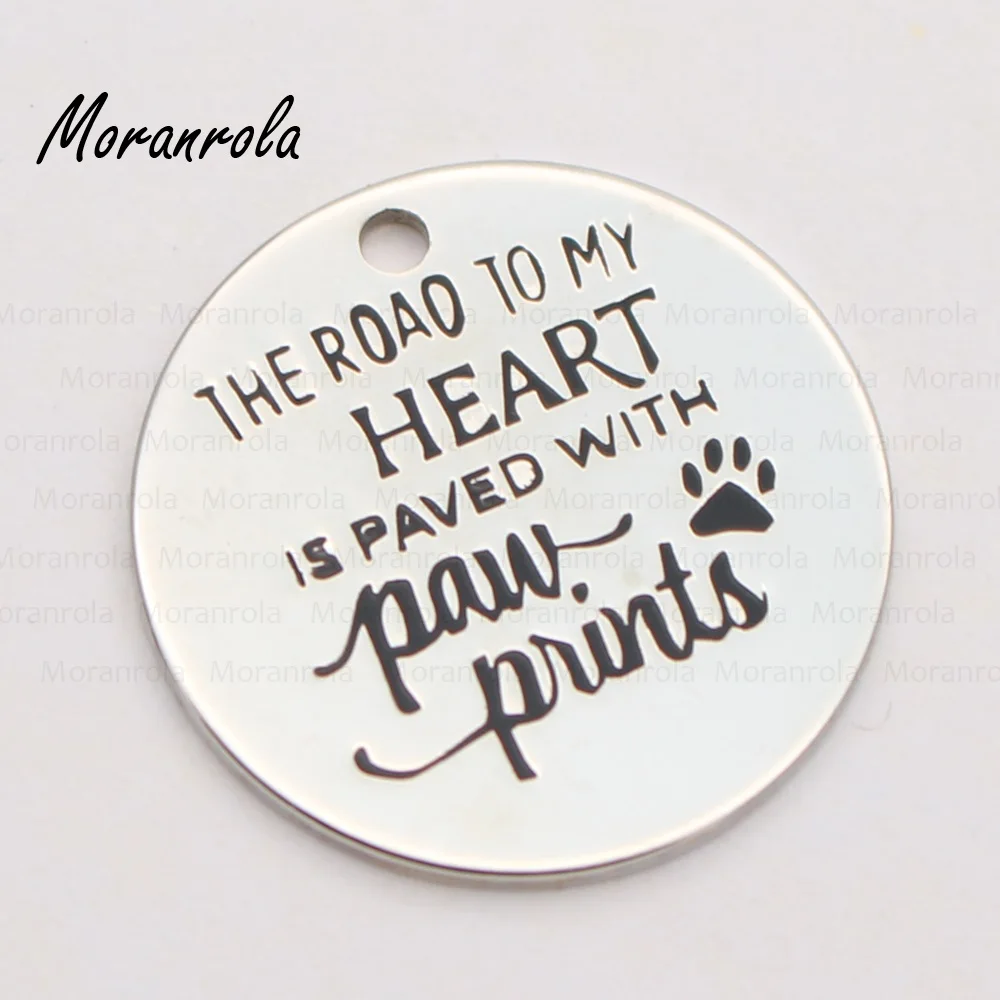 new arrive &quotThe Road to My Heart is Paved with Paw Prints &quotNecklace &ampkeychain charm Dog paw Gift For lover | Украшения и