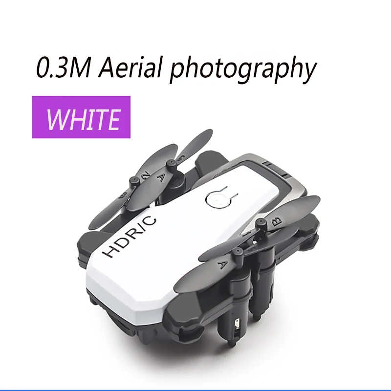 0.3mp camera-white Мини-Дрон с/без HD камерой Режим высокой фиксации RC Квадрокоптер RTF WiFi FPV складной Радиоуправляемый Дрон Голосовое управление игрушка для детей - Цвет: 0.3mp camera-white