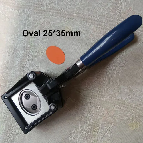 Oval 25x35mm Ручной круглый фактический размер резки 25 мм 32 мм 35 мм 37 мм 38 мм 44 мм 48 мм Графический пробойник для резки бумаги - Цвет: Oval 25x35mm