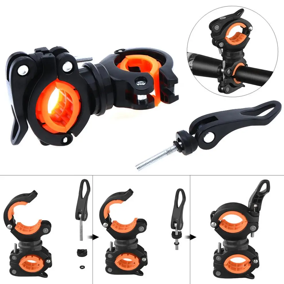 Вращающийся на 360 градусов быстросъемный велосипедный светильник кронштейн
