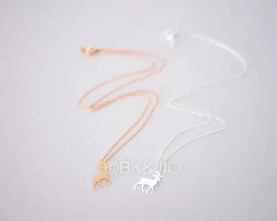 Изящные женские маленькие ожерелья и подвески в виде маргариток с милым оленем