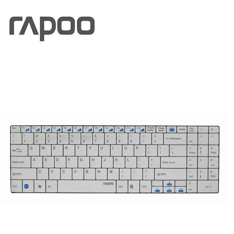 Original Rapoo E9070 2.4G Multi-Media Programmable 5.6mm Ultra-Slim Wireless Keyboard for Laptops Desktops PC Free shipping