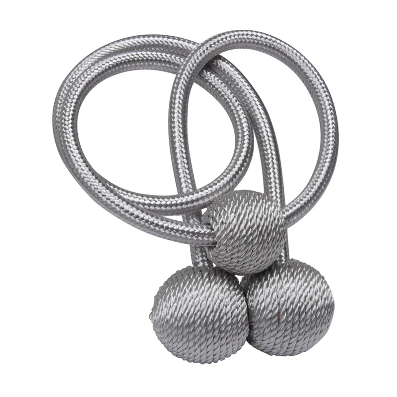 H Новые магнитные Шторы Tieback плетеные сферические цепи пряжки драпировки Holdback Клип Держатели домашний Декор Аксессуары для штор - Цвет: H