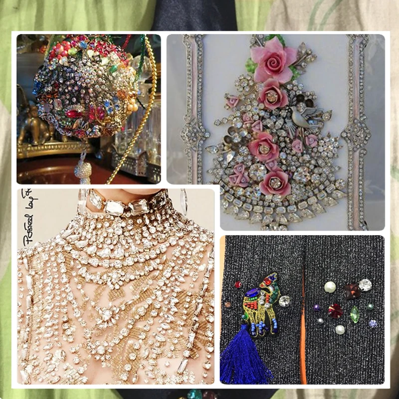 Кристаллы Rhinestone прямоугольной формы с плоской задней частью для шитья, в форме D-когтя, для декорирования свадебных нарядов: 5x10мм, 5x15мм, 7x21мм.