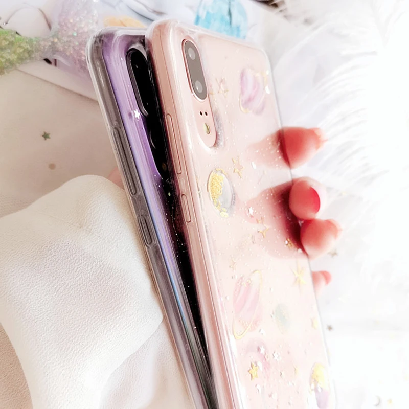 Soinmy Honor 8x роскошный блестящий чехол Space Star для Huawei mate 20 lite силиконовый прозрачный