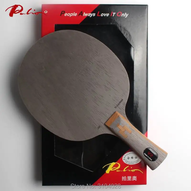 Palio official V-2 V2 table tennis balde carbon+ Ti blade fast attack with loop with high elastic table tennis racket hollow