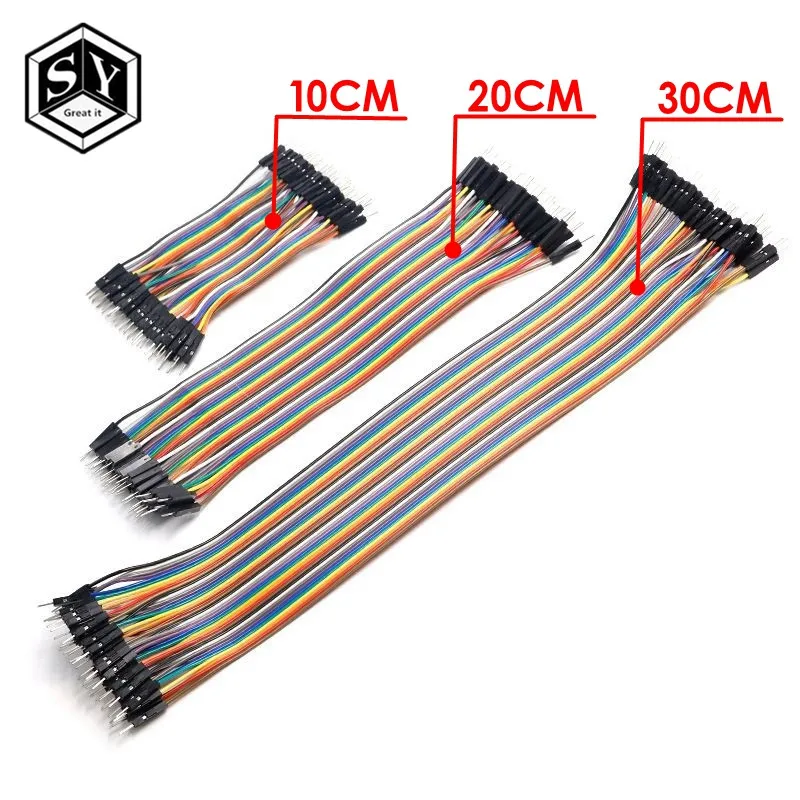 Great IT Dupont Line 10 см 20 см 30 см Мужской Женский Соединительный провод Dupont кабель для arduino DIY KIT