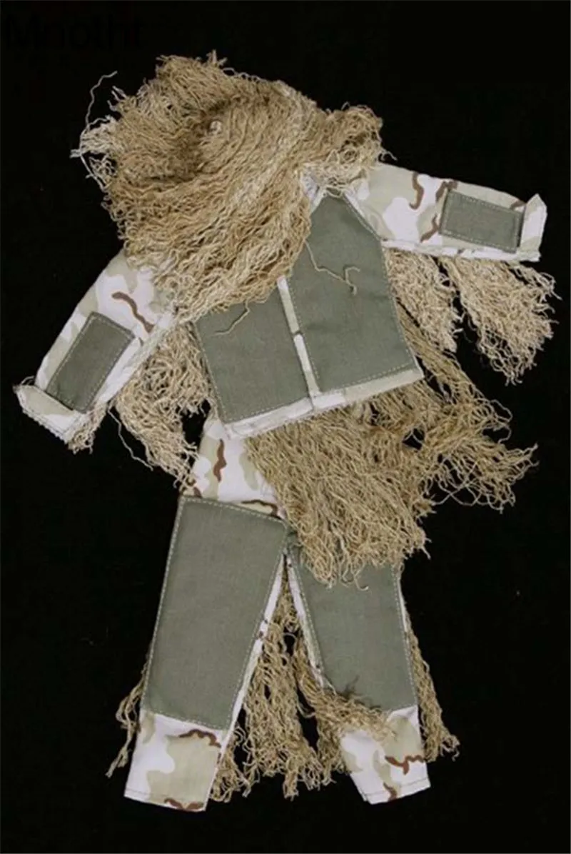 Mnotht 1/6 Ghillie костюм снайперский военная модель VH1009 Solider одежда для 12 дюймов Мужская